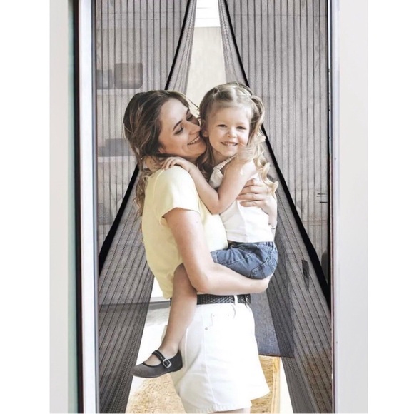 NEW Magnetic Mesh Screen Door Hands-Free Magnetic Closure 39" x 83" - Picture 3 of 16